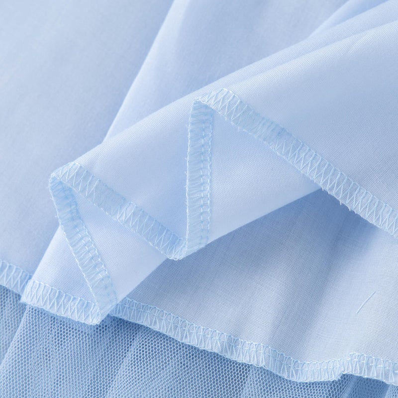 Jastore Girls High Waist Tulle Skirts A-line Mesh Skirt Midi Tutu Skirts Dress for Toddler Girl (US, Age, 5 Years, 8 Years, Grayish Blue) - Image 2