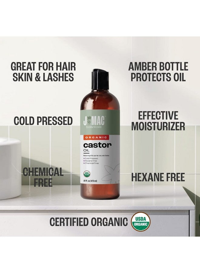 J Mac Botanicals Organic Castor Oil, Cold Pressed (32 oz) unrefined, cold pressed, hexane free for face, skin, eyelashes, pack wraps, pads - Image 4