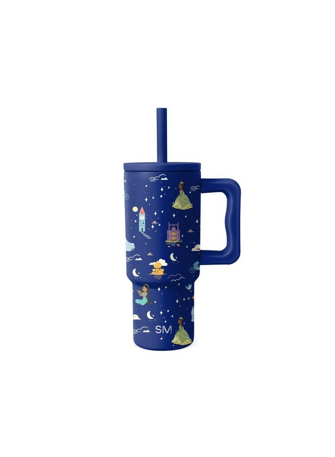 Simple Modern Simple Modern Disney Kids 24 oz Tumbler with Handle and Silicone Straw Lid | Spill Proof and Leak Resistant | Stainless Steel Bottle | Gift for Kids Boys Girls | Trek Collection | Princess Dreams - Image 1