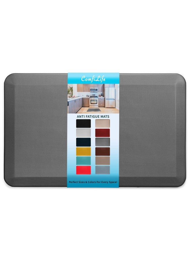 ComfiLife ComfiLife Anti Fatigue Floor Mat - 3/4 Inch Thick Kitchen Mats for Floor, Standing Desk Mat, Kitchen Rug - Comfort at Home, Office - Durable - Stain Resistant - Non-Slip Bottom (20" x 32", Charcoal)  - Image 1