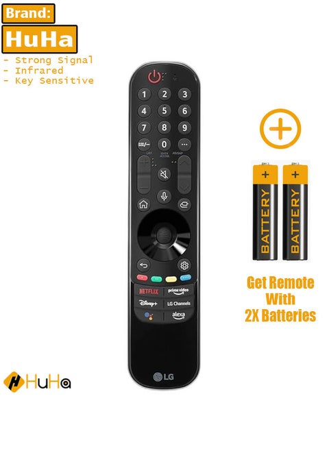 New AN MR22GA OEM Replacement Magic Bluetooth TV Remote Controller with Mic for LG OLED65C2PUB 65 C2 Series 4K Smart OLED TV (2022) with Netflix Prime Video + LG Channels Buttons