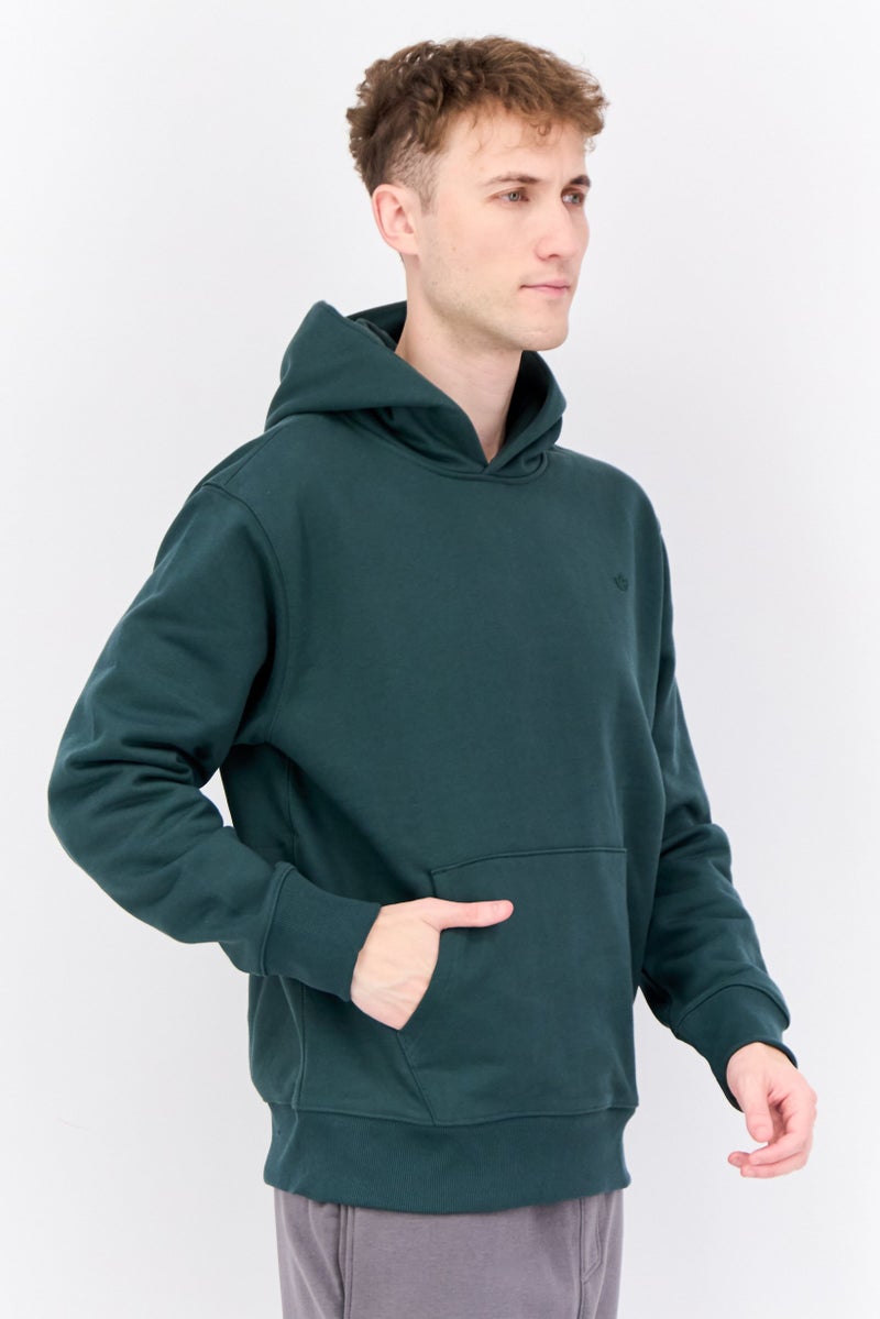 adidas Originals Men Hooded Long Sleeve Brand Logo Hoodies, Green  - Image 2