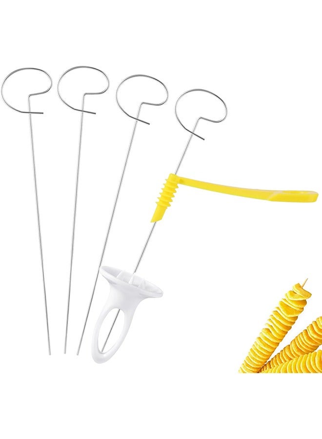 Manual Tornado Potato Spiral Cutter, Vegetable Spiralizer Crinkle Slicer, Twisted Knife Kitchen Tool  - Image 1
