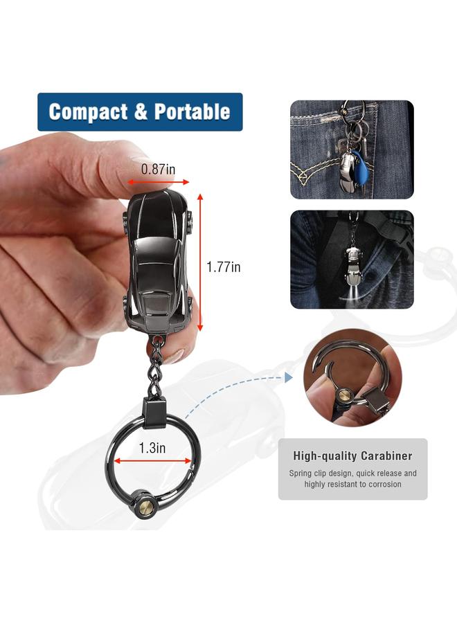 الأزرق جي دبليو سلسلة مفاتيح SOMGEM الإبداعية مصباح يدوي لسلسلة مفاتيح السيارة مع وضعين أضواء LED 2 في 1 اكسسوارات خاتم لحقيبة ظهر مكتبية سحر المحفظة، هدية رائعة للرجال أو النساء - Image 4