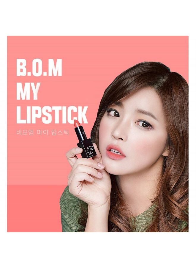 bom My Lipstick #804 Coral Long Lasting Strong Coral Matte Lipstick Velvet Texture - Image 1