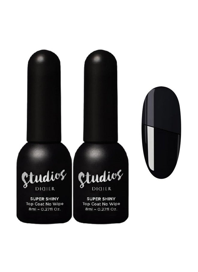 DIDIER LAB - Premium Top Coat Gel Polish Set Super Shiny For Uv Gel Nail Polish No Wipe Gel Top Coat Nail Gel Polish Gel Nails Extra Shine Smooths Nail Irregularities Long Lasting - Image 1