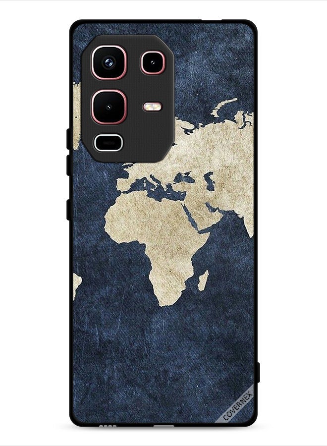 Covernex غطاء حماية Infinix Note 50s بنمط خريطة على الجينز - Image 1