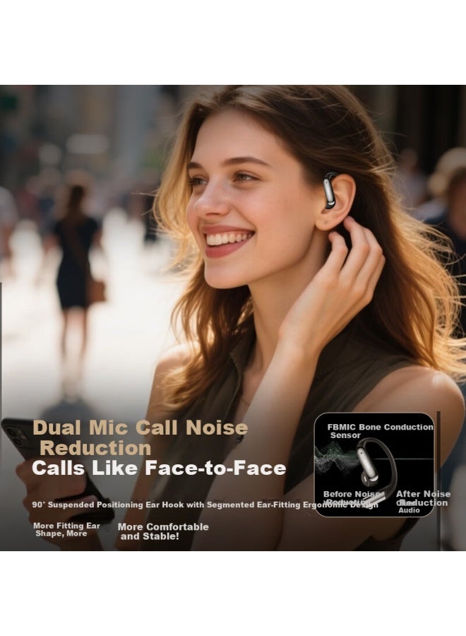 Vikenbone Conduction Bluetooth Earphones Hanging Ear Wireless Open Ear Clip Non-in-ear Sports Music Listening Call Noise Reduction Comfort Zone - Image 5