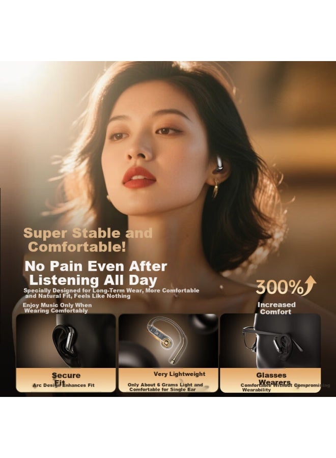 Vikenbone Conduction Bluetooth Earphones Hanging Ear Wireless Open Ear Clip Non-in-ear Sports Music Listening Call Noise Reduction Comfort Zone - Image 2