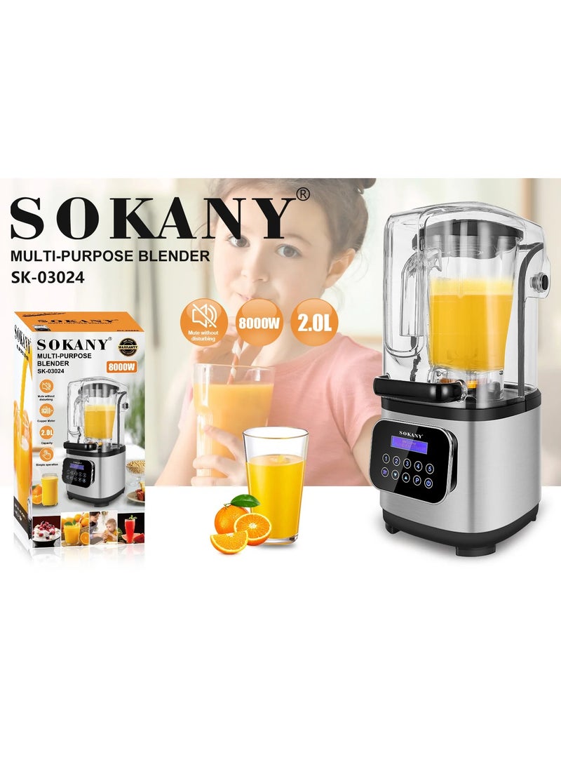 sokany SK-03024 Sukani Digital Blender 8000 Watt 2L  - Image 1