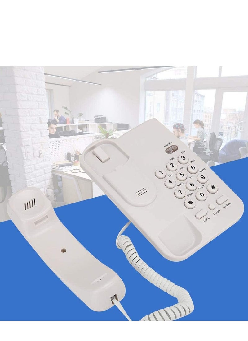 SYOSI Landline Corded Telephone, No AC Power Required Wired, Retro Classical , Big Button for Hotel Home Office, for KX T3026CID Basic(White)  - Image 2