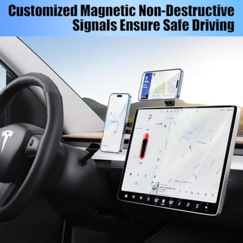 Upgraded Adjustable Laptop Phone Holder-Computer Monitor Mount, Magnetic Design Compatible with iPhone 16/15/14/13/12, Slim and Portable Foldable Expansion Bracket Silver - Image 5