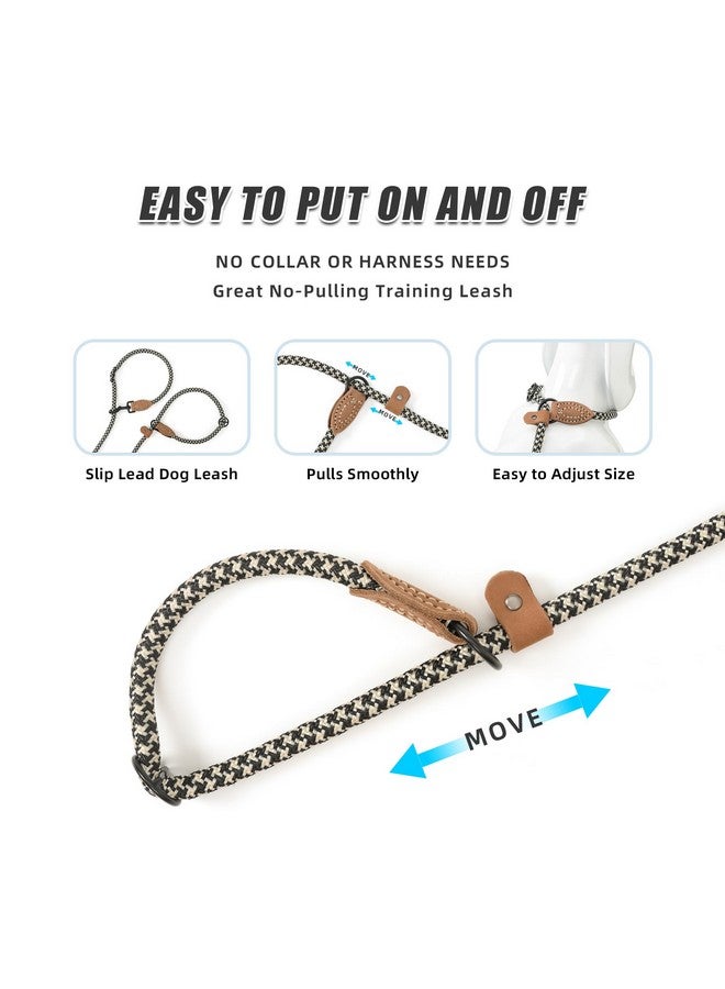 مايل هاي لايف مقود كلاب مايل هاي لايف بدون استخدام اليدين، مقود خصر متقاطع مع وصلة من الجلد الطبيعي، مقود متعدد الوظائف قابل للتعديل للمشي والجري (أسود كاكي، 7 أقدام) - Image 4