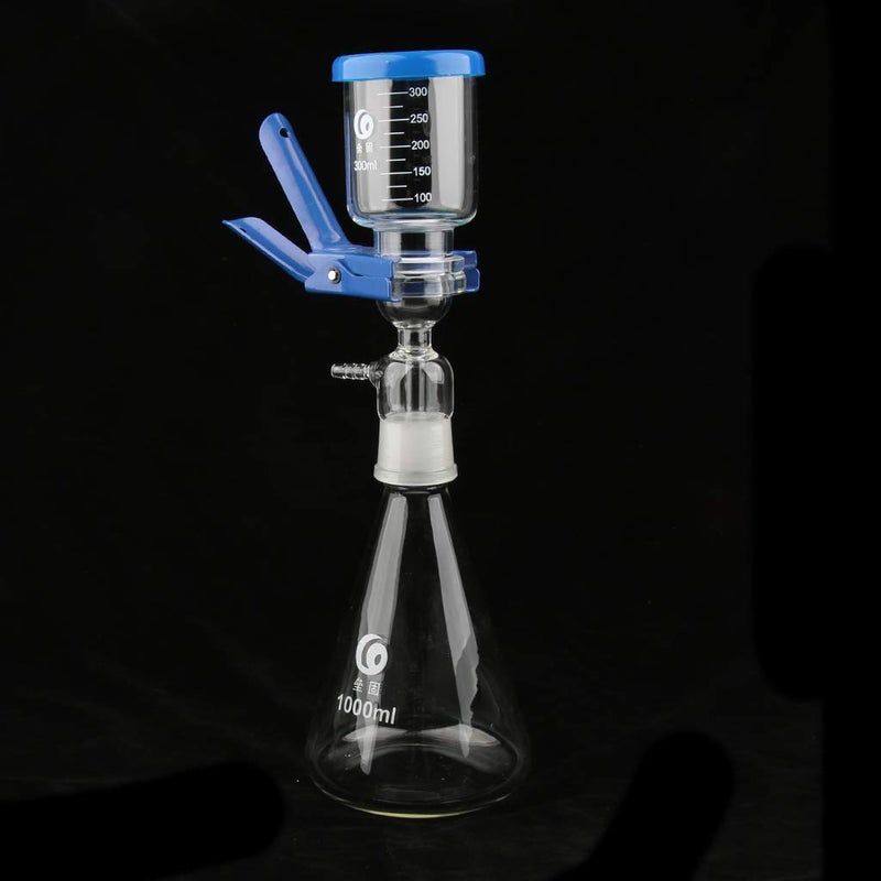 klarako 1000ml Filtration Apparatus Vacuum Unit with Clamp & 50pcs Nitrocellulose Water Filter Membranes 0.22um - Image 3