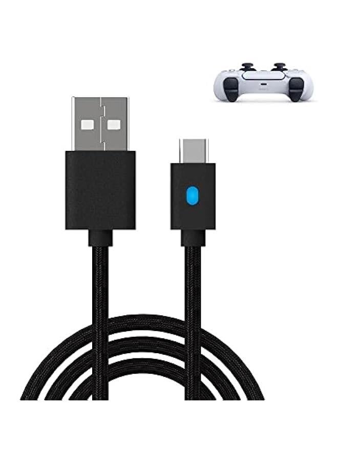كابل شحن USB لجهاز تحكم بلاي ستيشن 5، كابل شحن وشحن لجهاز تحكم بلاي ستيشن 5 بطول 3 أمتار... - Image 1