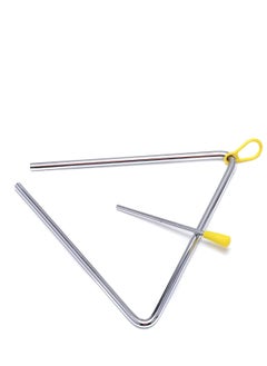 SYOSI Musical Steel Triangle Percussion Instrument with Striker for Adults Kids Steel Triangle Dinner Bell Small Instruments with Striker 8 Inch  - Image 4