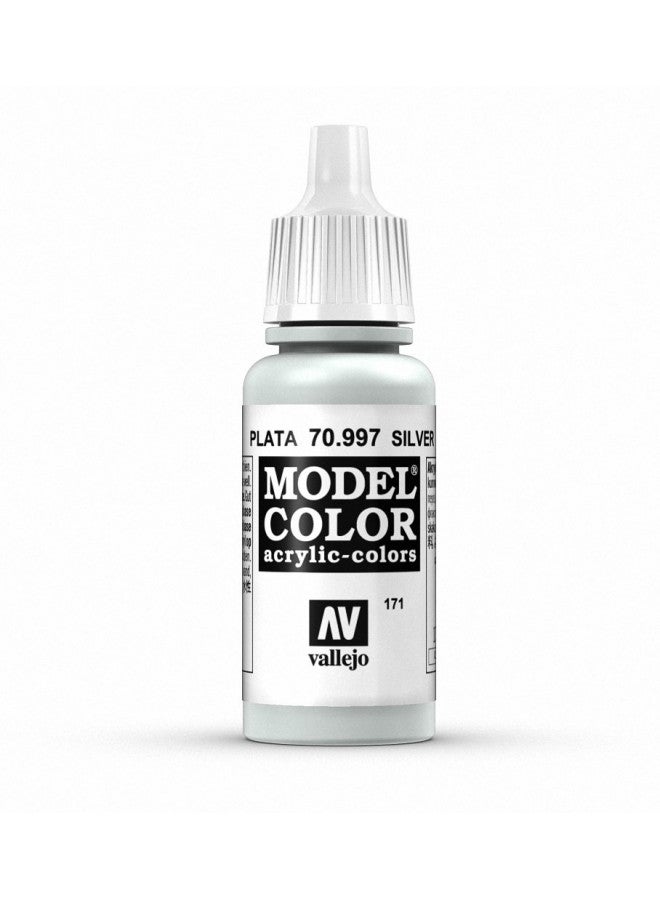Vallejo Silver Model Color Paint, 17ml - Image 1