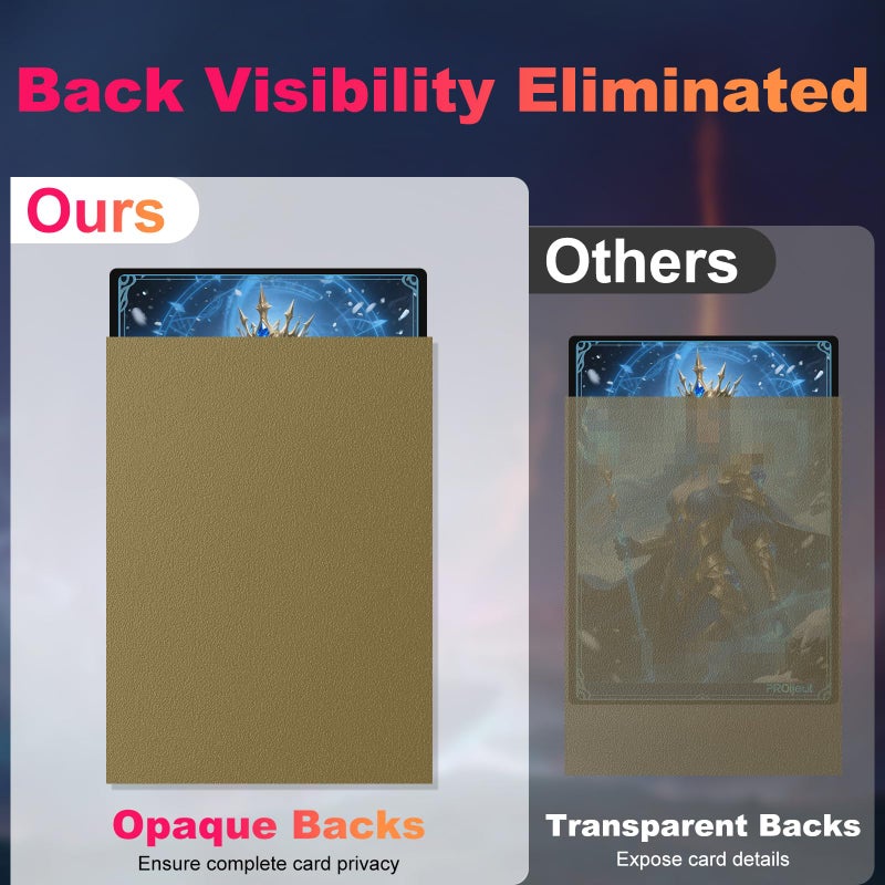 Proijeut 200 Pack Card Sleeves, Matte Dual Trading Card Sleeves with Opaque Back & Smooth Shuffle, Tear Resistant Card Protectors for MTG, TCG and Game Cards (Truth Brown) - Image 3
