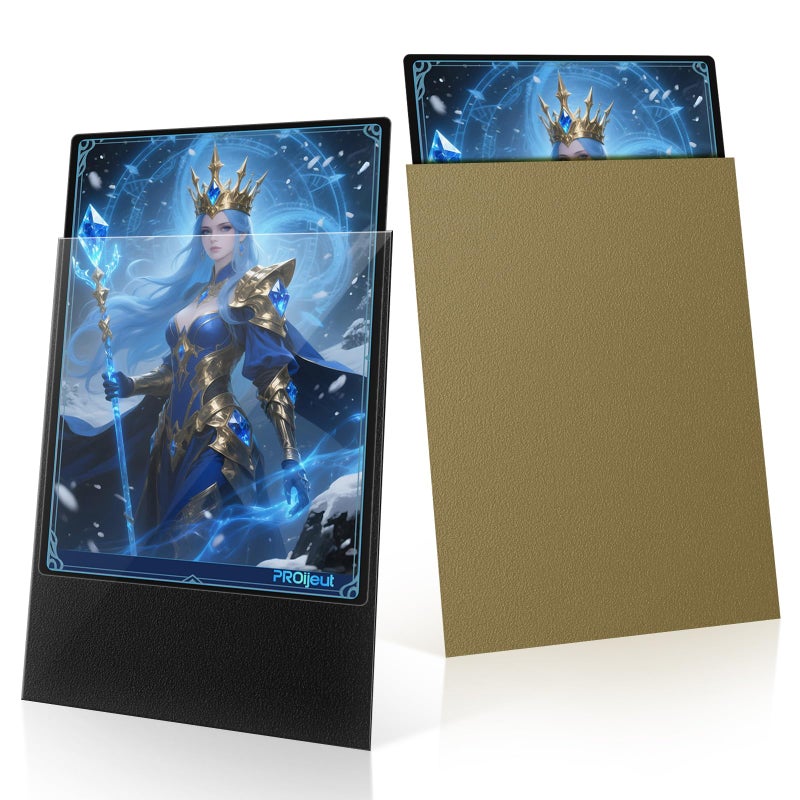 Proijeut 200 Pack Card Sleeves, Matte Dual Trading Card Sleeves with Opaque Back & Smooth Shuffle, Tear Resistant Card Protectors for MTG, TCG and Game Cards (Truth Brown) - Image 1
