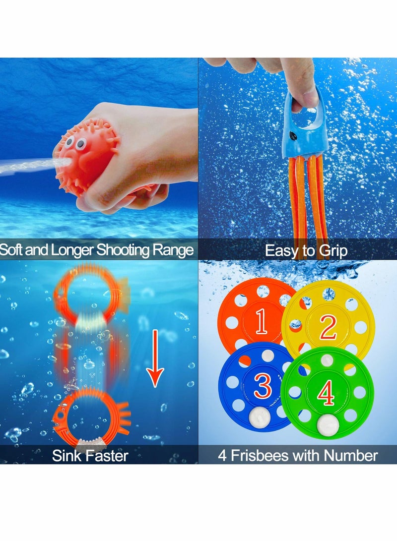 SYOSI Diving Pool Toys, Diving Rings, Torpedoes, Gems Diving Training Sink Toys Suitable for Teen Adults, Water Game Props Suitable for Swimming, Seaside, Diving, Outdoor Activities (34 Pcs) - Image 2