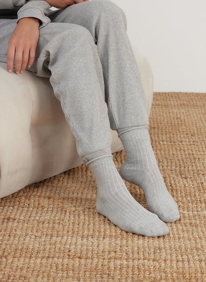 trendyol 3-Pack Multi Color Cotton Knitted Socket Socks - Image 3