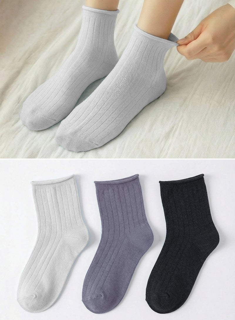 trendyol جوارب قطنية محبوكة متعددة الألوان - عبوة 3 قطع - Image 1