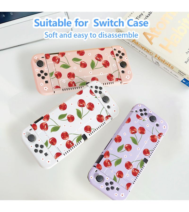 غلاف من مادة TPU الأرجواني الناعم لحماية Nintendo Switch NS Slim مقاوم للصدمات - Image 3