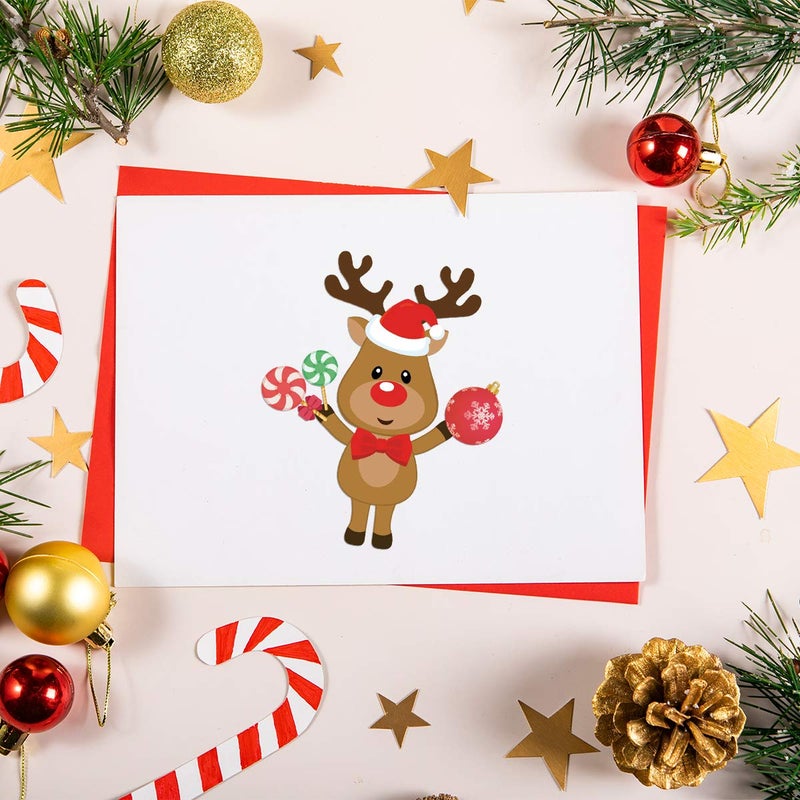 Ceiba Tree 48 Pcs Christmas Stickers Make Your Own Christmas Sticker Sheets for Kids Home Classroom Party Favor Art Craft School Rewards - Image 5