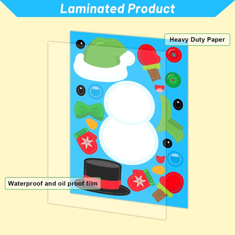 Ceiba Tree 48 Pcs Christmas Stickers Make Your Own Christmas Sticker Sheets for Kids Home Classroom Party Favor Art Craft School Rewards - Image 3