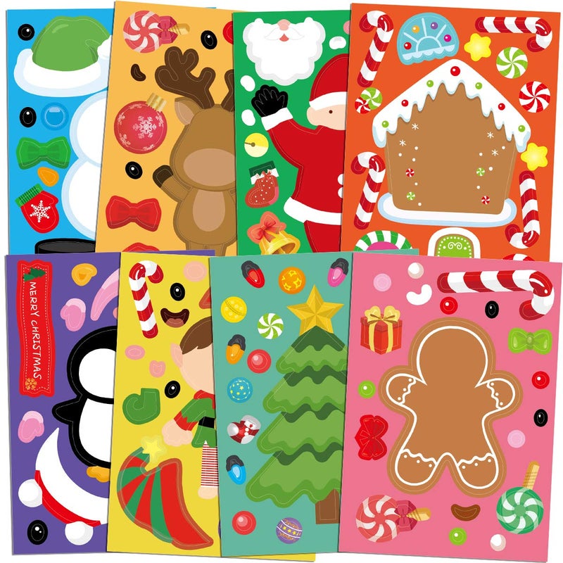 Ceiba Tree 48 Pcs Christmas Stickers Make Your Own Christmas Sticker Sheets for Kids Home Classroom Party Favor Art Craft School Rewards - Image 1
