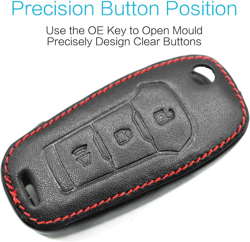 MECHCOS Leather Key Fob Cover for 2015-2019 Ford F-Series & 2016-2017 Explorer - Image 2