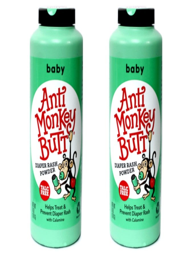 Anti Monkey Butt Baby Anti-Monkey Butt Diaper Rash Powder, 6oz. Bottle - by Anti Monkey Butt - Image 1