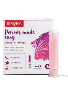 Sirona Regular Flow Tampons with Applicator - 16 Pieces