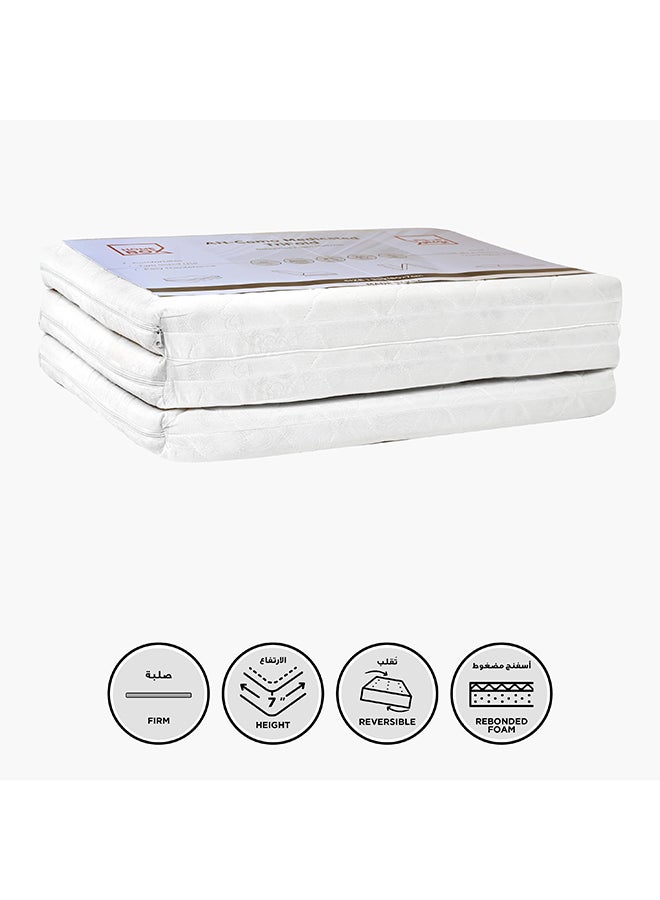 Home Box مرتبة مفردة من فوم معالج ثلاثي الطيات بصلابة متوسطة - 90x180x7 سم - Image 1