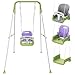 JWPEHOE Toddler Swing with Soft Cushion Foldable Indoor Outdoor Baby Swing Easy to Install Store for Backyard Play Purple - Image 3