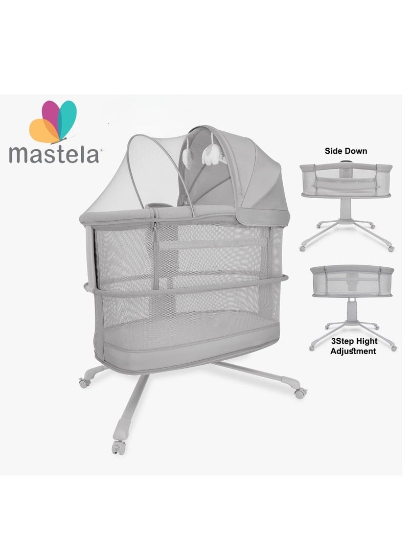 Mastela Auto Swing Mastela Dream Starlight Baby Bassinet Bedside Crib with Mosquito Net Birth+ to 12Months  - Image 1