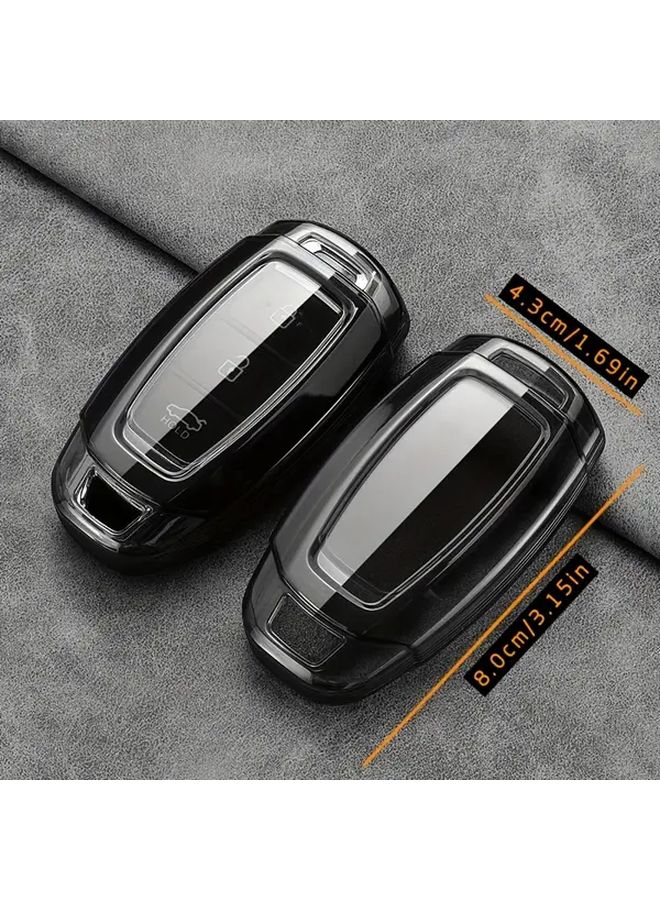 Full Protection Through Black Car Key Cover Remote Control Shell Fashionable Simple Business Keychain - Image 2