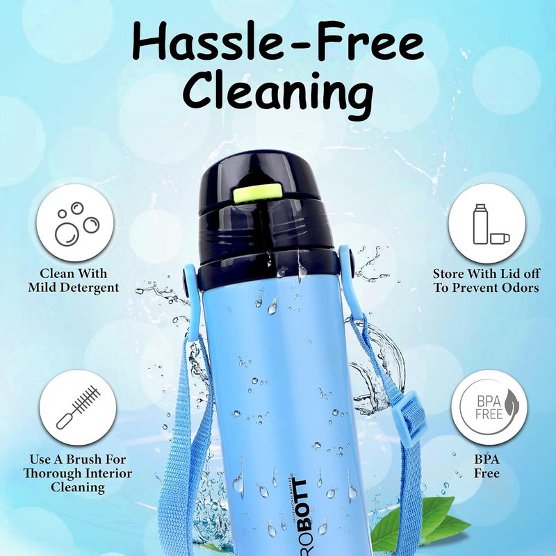 PROBOTT Probott Tom 350ml Stainless Steel Hot & Cold Water Bottle for 3-5yrs Old Kids | Double Walled Vacuum Flask | Perfect for Toddlers | Leakproof | Pack of 4 | Light Green+Hot Pink+Maya Blue+Carrot Orange  - Image 2