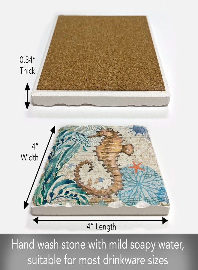 Counterart Thirstystone Seahorse Bay Single Tumbled Tile Coaster Manufactured in The USA Choose to Create Your Own Collection - Image 4