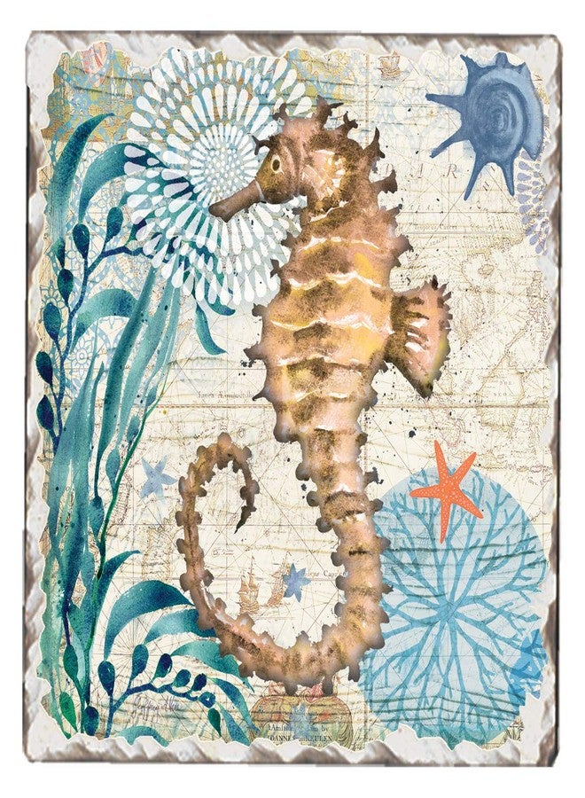Counterart Thirstystone Seahorse Bay Single Tumbled Tile Coaster Manufactured in The USA Choose to Create Your Own Collection - Image 1