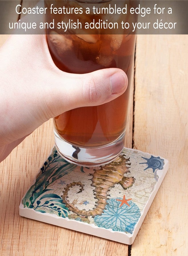 Counterart Thirstystone Seahorse Bay Single Tumbled Tile Coaster Manufactured in The USA Choose to Create Your Own Collection - Image 3