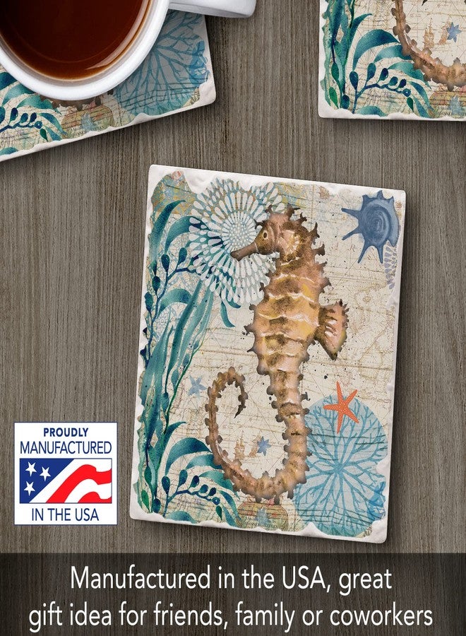 Counterart Thirstystone Seahorse Bay Single Tumbled Tile Coaster Manufactured in The USA Choose to Create Your Own Collection - Image 2
