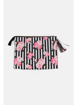 bebe Women Floral Pattern Vanity Bag, Multicolor  - Image 1
