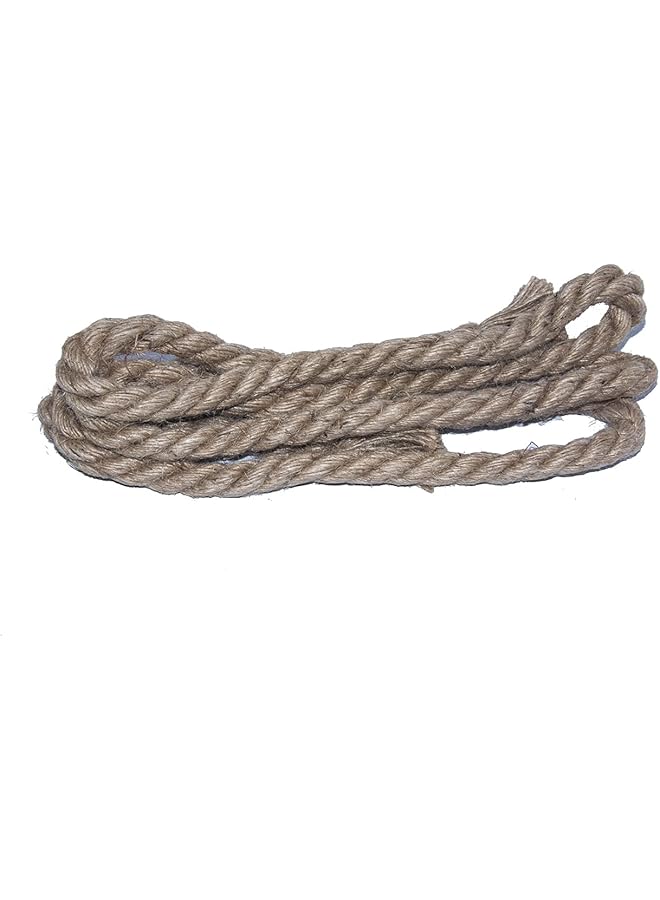 The Bros Natural Jute Twine Hemp Rope 12mm x 2meter, 3ply Durable Jute Twine Heavy Duty for Crafts, Brown, JR4907 - Image 1