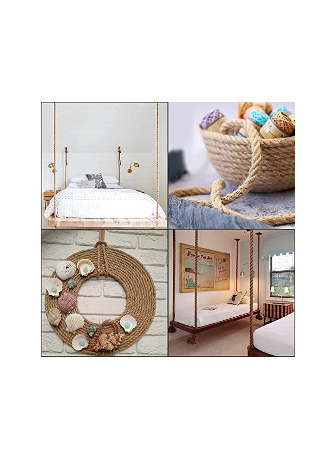 The Bros Natural Jute Twine Hemp Rope 12mm x 2meter, 3ply Durable Jute Twine Heavy Duty for Crafts, Brown, JR4907 - Image 4