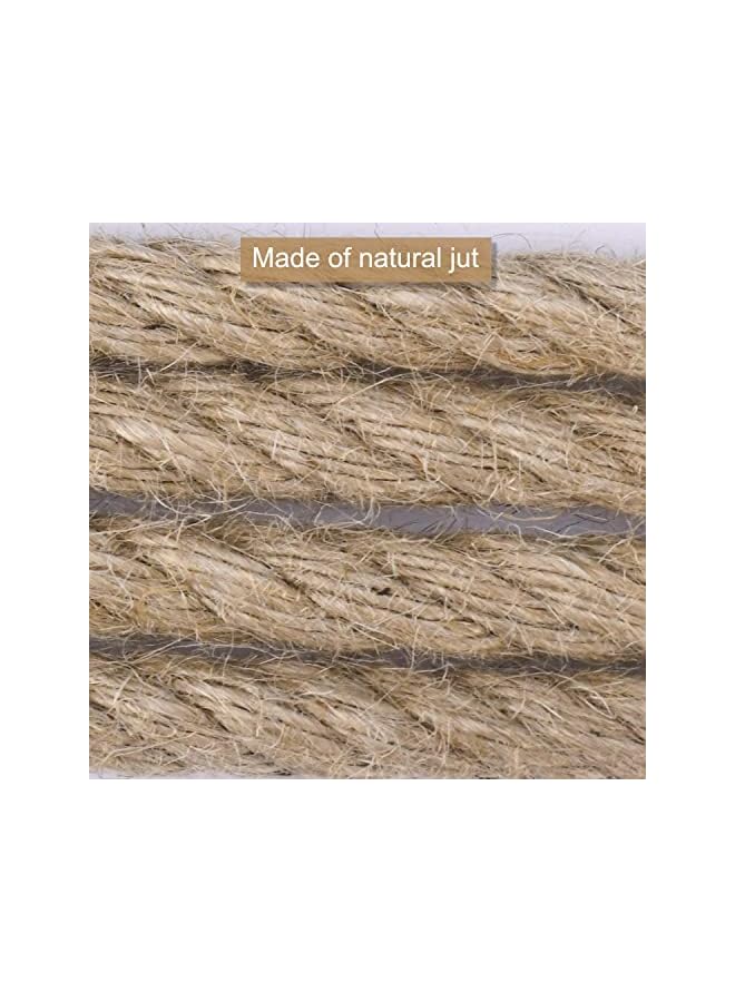 The Bros Natural Jute Twine Hemp Rope 12mm x 2meter, 3ply Durable Jute Twine Heavy Duty for Crafts, Brown, JR4907 - Image 5