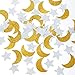 AWESON PARTY Glitter Moon Stars Paper Table Confetti Gold Twinkle Stars Crescent Table Decor Wedding Engagement Favors Baby Shower Birthday Ramadan Eid Christmas Party Table Centerpieces Decorations 400pc - Image 3