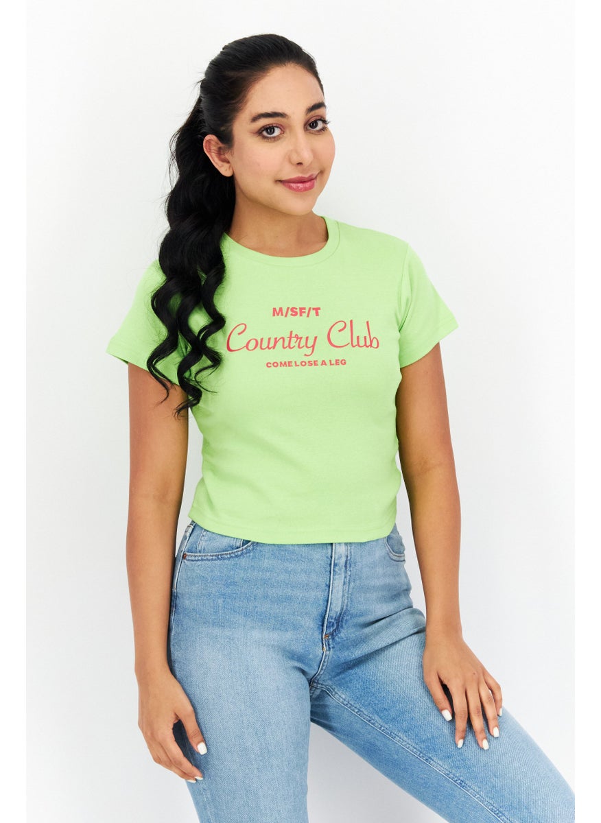 Women Crew Neck Short Sleeves Printed T-Shirt, Lime - pzsku/ZB6F83A03882AC5A4AD86Z/45/_/1728397248/280c019a-3318-4677-bf08-09aab57b9410