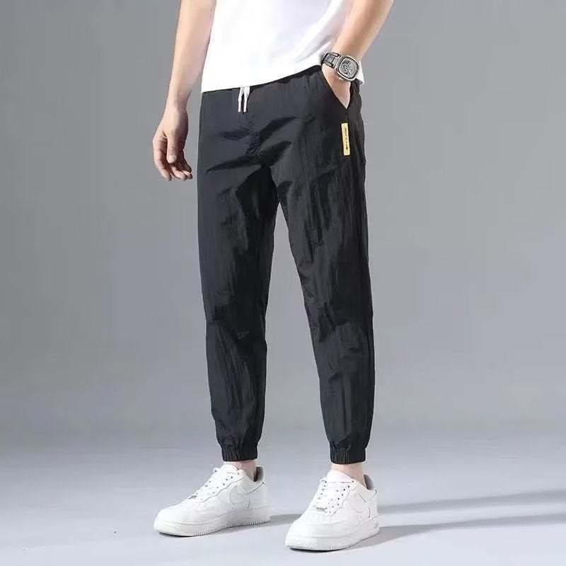 Summer Casual Mens Korean-style Trousers Black  - Image 1