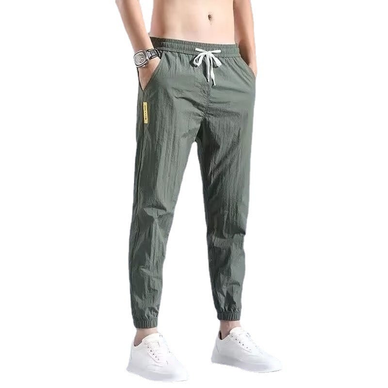 Summer Casual Mens Korean-style Trousers Black  - Image 4